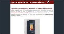 Desktop Screenshot of kaminofen-raumluftunabhaengig.de